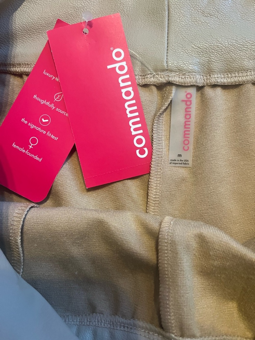 Commando Taupe Faux Leather Pleated High-Rise Shorts - Picture 5 of 6